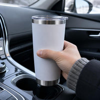 20oz Sublimation Stainless Steel Car Tumbler with Lid, Double-Wall Vacuum Insulated Travel Mug for Hot & Cold Drinks