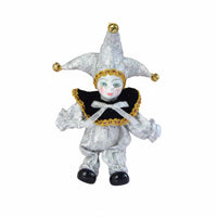 Gift Ceramic Clown Statue Decorative Porcelain Clown Doll Collectible Harlequin Doll Giftable for Collectors, Display Shelf