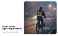 Reflective Safety Vest Fully Cotton Cycling Safety Vest Reflective Running Gear Comfortable High Visibility Suspenders