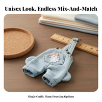1/12 Scale Doll Overalls Miniature Cute Suspender Pants Body Doll Clothes for BJD Hobbyists