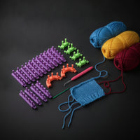 Knitting Loom Kit Reconfigurable Modular Knitting Loom Adjustable Frame for Crafters, Beginners, Home Crafting, Classrooms