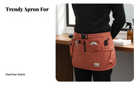 Design Multi-Pocket Work Apron Long-Lasting Construction Multi-Pocket Utility Apron Quick-Release Buckle Gardening Tool Pouch Lightweight for Gardeners, Hairstylists, Crafters, Salon, Cafe, Workshop