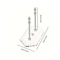 Display Bracket with Hexagonal Base Transparent Acrylic Wall Bracket Acrylic Display Mount Screw-Mounted Compact for Collectors