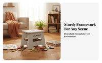 Foldable Design foldable Stool with grip Space-Saving foldable Footstool Thickened Construction Portable Seat Lightweight for Campers, Homeowners, Camping, Outdoor, Fishing, on-the-while traveling