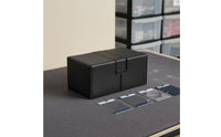 Trading Card Storage Box Soft Plush Lining Large Capacity Card Box PU Leather Deck Storage Case Non-Slip Texture Dice Tray