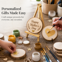 Handmade DIY Round Pine Wood Slices for Crafts and Painting