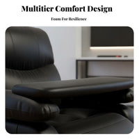 Futuristic Design Gaming Cockpit Multi-Functional weightless recline Reclining Workstation Fully Adjustable Computer Furniture premium Seat for E-Sports participants, technical aficionados, Home Office Workers, Game Room, Internet Cafe, Simulation Setups