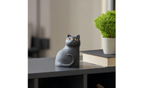 Cement Cat Figurine Home Concrete Cat Statue Realistic Sculpture for Desk
