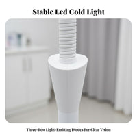 High Color Rendering Adjustable Gooseneck Examination Lamp Flicker-without Flicker Rolling Base Esthetician Light Energy Saving Rolling Base Esthetician Lamp 8x Magnification for Artists, Dermatologists, Professionals