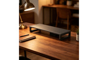 Computer Monitor Stand with Storage Drawer Metal Laptop Riser Ergonomic Desk Organizer with Drawer for Professionals