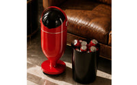Tall Trash Can with Inner Inner Container Dome Top Floor Trash Can Cylindrical Garbage Bin with Removable Inner Inner Container Glossy for Kitchen, Living Room