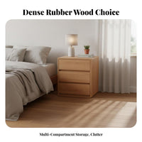Minimalist Design 3-Drawer End Table Modern Design 3-Drawer Chest Spacious Storage Nightstand Sturdy Construction for Apartment Dwellers, Homeowners, Students, Home, Guest Room, Hallway