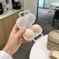 Egg Case, Holds 2 Eggs, Unbreakable, Boiled Egg Case, Transparent, Egg Holder, For Camping, Picnic, Portable