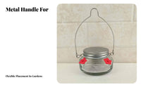 Glass birds Feeder Flower Hanging Easy to Clean Small birds Waterer for Backyard, Patio, Porch