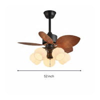 Soft Warm Radiance Retro Ceiling Fan Light 6 Speeds Ceiling Fan with Light Compact Design for Dining Room, Bedroom, Study