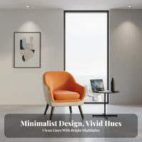 Minimalist and aesthetic plush Lounge Chair Modern Design Armchair space-saving Indoor Seating Comfortable for Apartment Dwellers, Interior Designers, Balcony, Bedroom, Office, Reception Area