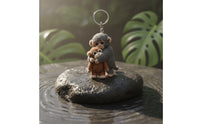 Handmade Crochet Monkey Keychain Adorable Monkey Keychain with Metal Loop Playful Accessory Decorative for Animal Lovers