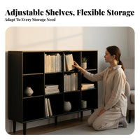Modular Combination Stackable Cube Organizer Minimalist Design Stackable Cube Unit Easy Assembly Bookcase Detachable Legs for Apartment Dwellers, Book Lovers, Office Workers, Small Areas, Study Room, Bedroom, Hallway