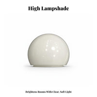 Milky White Bulb Cover Waterproof Round Lampshade Shatterproof Dome Light Disperser for Outdoor, Washroom