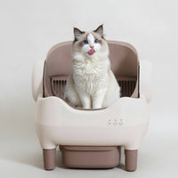 Handseffortless Automatic Cat Litter Box Removable Open-Top Litter Box Large Pet Supply Spacious for Cats, Indoor