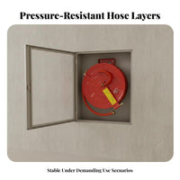 Brass Nozzle Fire Hose Reel High Pressure Resistant Fire Hose Reel Set Leak-Proof Design Firefighting Tool for Homeowners, Building Managers, Property Owners, Residential Buildings, Warehouses, Shopping Malls, Parking Garages