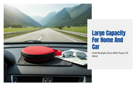 Car CD Case, Oxford Cloth CD Storage Bag, Large Capacity, Round Disc Holder, Portable for Car and Home