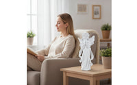 Angel Figurine Small Angel Statue Standing Sculptural Ornament for Shelf