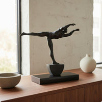 Abstract Metal Sculpture Minimalist Design Modern Body Statue Elegant Decor Item for Living Room