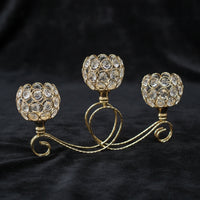3-Arm Candelabra Gold Candelabra Centerpiece Classic for Weddings