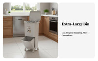Wet Dry Separation Garbage Cart Large Capacity Multi-Tier Kitchen Trash Can Kitchen Separation Trash Can With Wheels