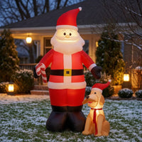 Weather-Resistant Christmas Inflatable with Dog Festive Christmas Inflatable Decoration Whimsical Ornament Funny for Yard