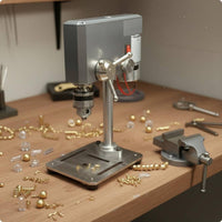 Micro Drill Press Adjustable Power Level Mini Drill Press Compact Size Power Tool for Workshop, Garage