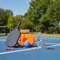 High-Elasticity Cord Pickleball Solo Practice Aid Continuous Rebounding Pickleball Practice Aid with String Portable Rebound Training Base Improves Skills for Beginners, Kids, Home Use, Outdoor, Backyard, Driveway