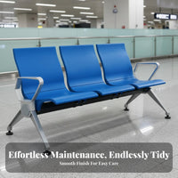 Airport Waiting Chair Polyurethane Upholstery Multi-Seater Waiting Bench Easy to Hygienic Medical Reception Bench for Passengers, Patients, Lobby