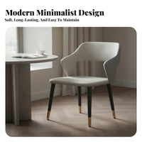 Anti-Scratch Feet Modern Dining Chair Non-Slip Foot Pads Textile Upholstered Accent Chair Sturdy Metal Legs Upholstered Armchair Long-Lasting for Homeowners, Restaurant Owners, Students, Bedroom, Kitchen