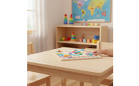 Multi-Functional Wooden Calendar Clock Educational Fun Kids Learning Calendar High-Quality Wood Seasons and Weather Chart Polished Edges for Preschoolers, Toddlers, Classroom, Nursery, Playroom