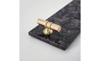 Marble Tray with Handles Multifunctional Tray with Gold Handles for Vanity, Washroom Counter, Hotel