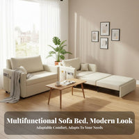 Modern Minimalist and design Pull-expandable textile Sofa Bed Space-Saving convertable Pull-expandable Loveseat multi-functional Sleeper Couch Extendable for Apartment Dwellers, Students, homeowners, Small areas, Living Room, Home Office, Basement