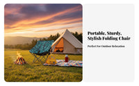 Foldable Folding Moon Chair Sturdy 600D Oxford Material Ultralight Outdoor Chair Quick Setup Portable Fishing Stool Heavy Duty for Children, Campers, Camping, Picnic, Picnics, Travel