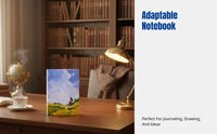 Illustrated Notebook, Creative Thick Hardcover, Vintage Full-Color, Artistic Cover, Portable, Multiple Themes