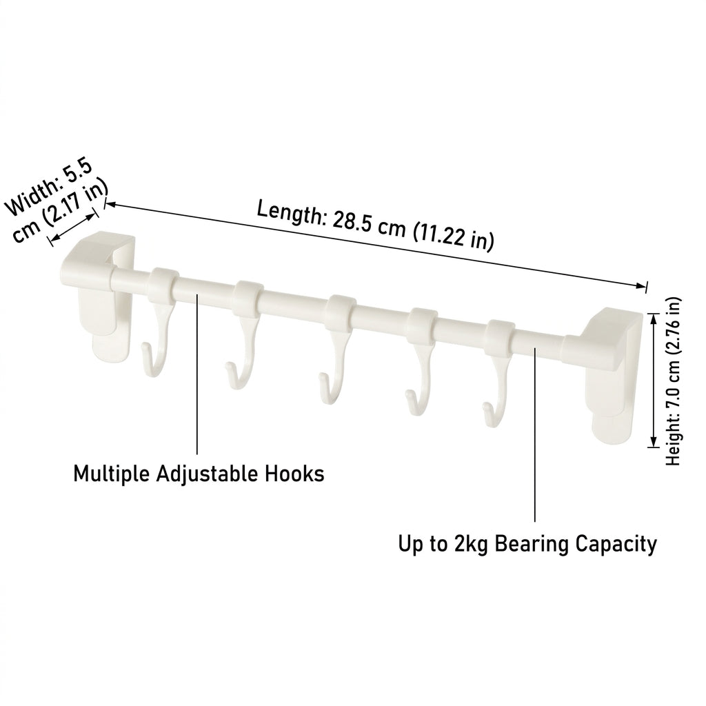 Hanging Rack Single Piece Cloth Holder Over the Door, Modern Style Wardrobe Organizer for Students, Kitchen for Cabinet Towels