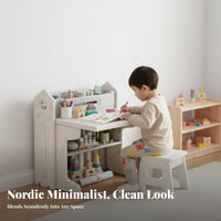 Childsafe Design ovalShaped Toddler Table Multifunctional Toddler Desk and Seating Set Easy to Clean Surface kids' Furniture Graffiti Desktop for Toddlers, Preschoolers, Daycare Providers, Kindergarten, Classroom, Playroom, Home Study