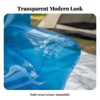 Easy to Inflate Transparent Inflatable Chair Lightweight PVC Lazy Air Sofa Ergonomic Design PVC Lazy Lounger Child Friendly for Campers, Outdoor Enthusiasts, Camping, Poolside, Garden, Backyard