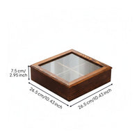 Multi-Section Candy and Nut Platter Solid Wood Wooden Compartment Snack Dish Chinese New Year Design Divided Serving Tray with Lid for Holidays