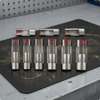 9 Pieces Slotted Fuel Line Socket Wrench Set Square Drive Fuel Line Socket Wrench Set Automotive Tool Clearly Marked Sizes