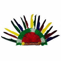 Costume Headpiece Vibrant Feather Fan Dramatic Look for Halloween Events