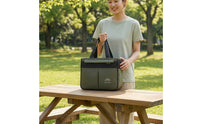 Insulated Meal Bag Portable Lunch Tote with Front Pocket for Office, Picnic, Camping