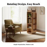 Space-Saving Rotating Tree book rack Large Capacity Book Rack Display Shelf for Students, Children, Parents, Study Room, Bedroom