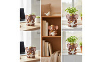 Elephant Planter Cute Planter Figurine Cartoon Pot Hug for Collectors, Desk