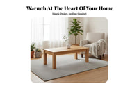 Nordic Design Rectangular Wood tea table Japanese and aesthetic Rectangular Coffee Table Minimalist visual appeal Living Room Furniture Sturdy Construction for Families, homeowners, Renters, Lounge Area, Home Office